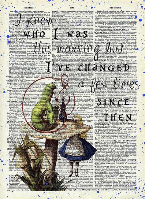 The Caterpillar And Alice Quote Digital Art By Mihaela Pater Fine Art America