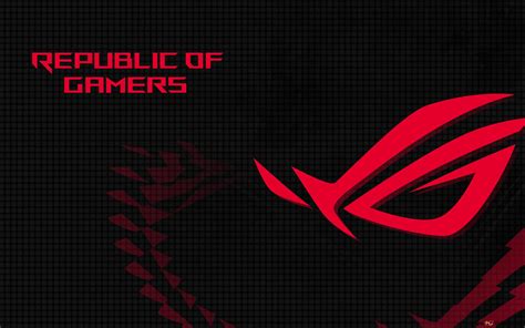 Asus Rog Republic Of Gamers Rog Dark Neon Red Logo 4k Wallpaper