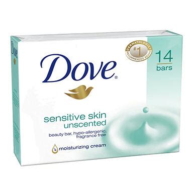 This dove soap bar, beauty bar is hypoallergenic. Dove Beauty Bar, Sensitive Skin Unscented (4 oz., 14 bars ...
