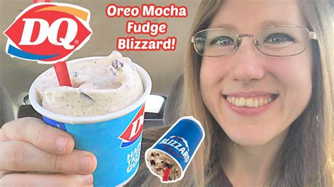 Dairy Queen Oreo Mocha Fudge Blizzard Review YouTube