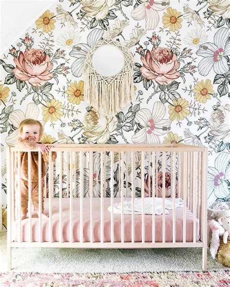 Beautiful Floral Nursery Wallpaper Nursery Decor Inspiration Floral