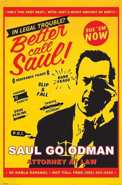 Breaking Bad Better Call Saul Attorney At Law Poster Affiche All
