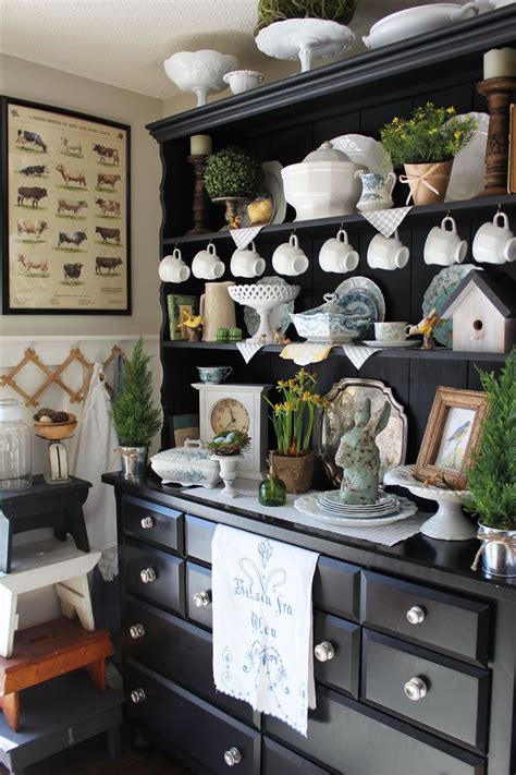 It won't be old cabinets anymore because it has a new design. Dining Room Hutch Decor Ideas | HomeAll