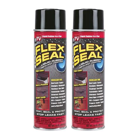 Flex Seal Spray Sealant Fsr20 Rubberized Coat Stops Leaks For Wet And