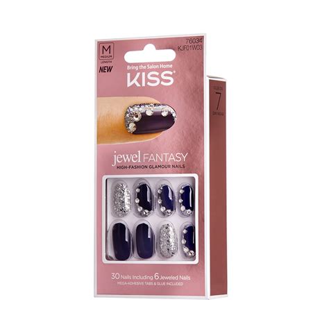 Kiss Jewel Fantasy Artificial Nail Kit Navy