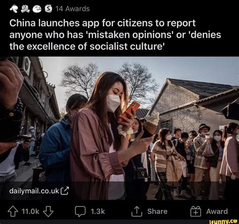 14 Awards China Launches App For Citizens To Report Anyone Who Has