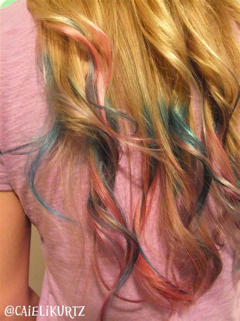 dip dyed ombre brights magenta lavender and aqua ion color brilliance haircolor beautiful