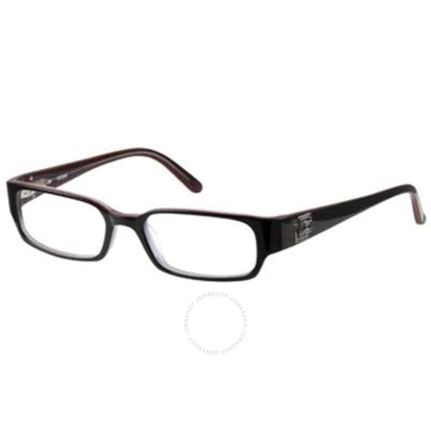 guess unisex black rectangular eyeglass frames gu1686blkrd51 715583264250 eyeglasses jomashop