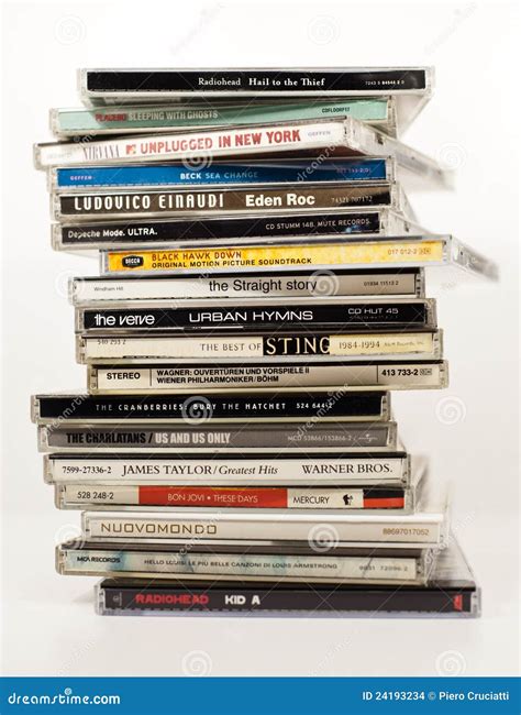 Original Music Albums On Cd Editorial Stock Image Image 24193234