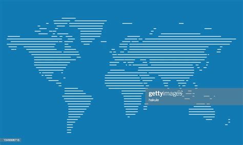 Simple Straight Line Map Of The World Vector Background High Res Vector