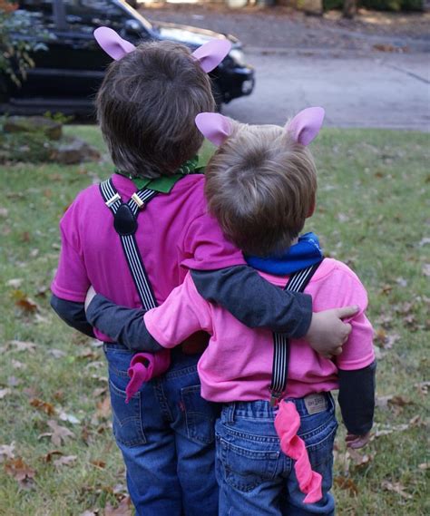 Diy Halloween Costume Three Little Pigs And The Big Bad Wolf Pig