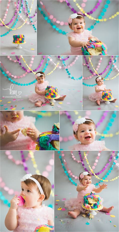 Cake Smash And First Birthday Photography Kristeenmarie