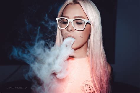 Wallpaper Face Blonde Women With Glasses Sunglasses Smoking Hair Mouth Nose Person