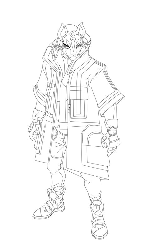 Fortnite Coloring Pages Drift Skin