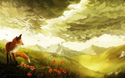 Fox Artwork Landscape Wallpapers Hd Desktop And Mobile