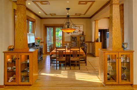 Arts And Crafts Style Dining Room Craftsman Dining Room Houston