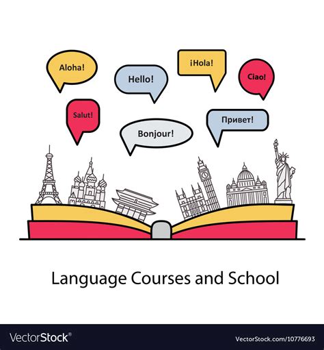 Logo For Language Courses And Schools Royalty Free Vector