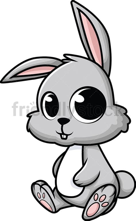 Cute Baby Rabbit Cartoon Vector Clipart Friendlystock