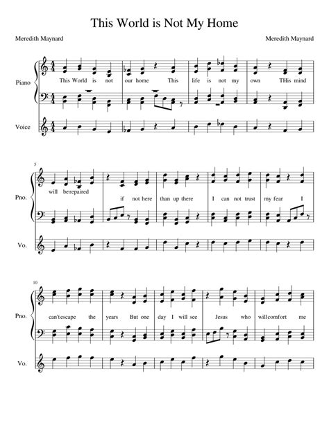 This World Is Not My Home Sheet Music Download Free In Pdf Or Midi