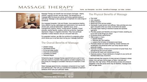 Massage Therapy On Dunbar ~ Website Launch Blender Weblog