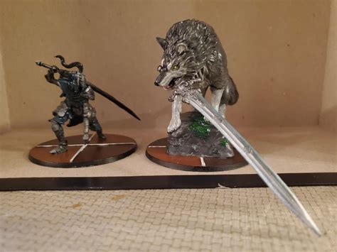 Dark Souls Artorias And Grey Wolf Sif Miniatures Painted Best Doggo