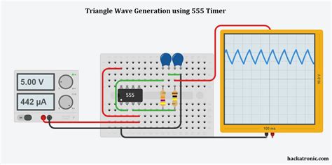 Triangle Wave Generator Using 555 Timer 555 Timer Ic Hackatronic