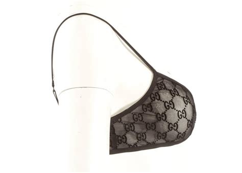 Tom Ford For Gucci Black Sheer Net Monogram Bra Spring Summer 1998 At