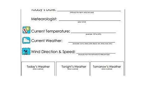 forecasting weather worksheet