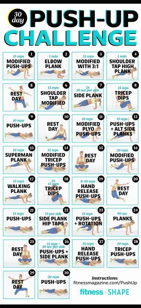 Body Fitness Exercises At Home 30 Day Push Up 30 Day Push Up