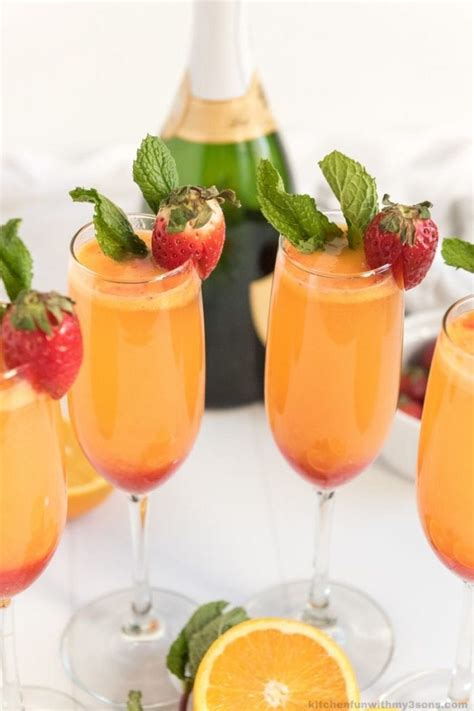 The Best Strawberry Mimosa Recipe Kitchen Fun With My 3 Sons