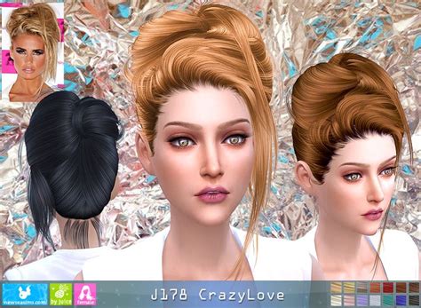 Newsea J178 Crazy Love Hair Sims 4 Hairs Love Hair Hairstyle Sims 4