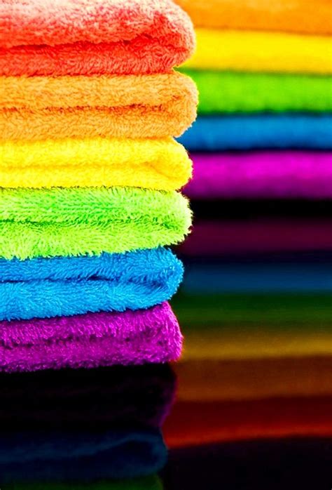 Rainbow Colors De Larc En Ciel Toni Kami Colorful Towels Taste The