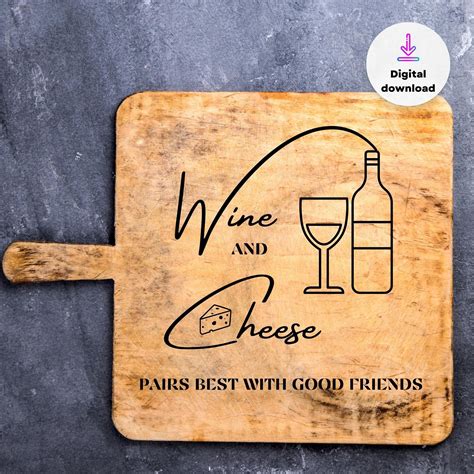 Wine And Cheese Svg Cheese Svg Wines Svg Cut Files Instant Etsy Uk