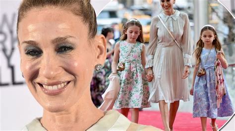 fans floored as sarah jessica parker makes rare appearance with eight year old twins tabitha and