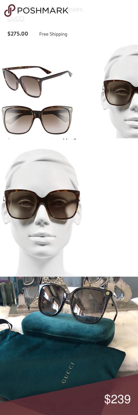 57mm Square Sunglasses Gucci Price27500 Sunglasses Gucci Sunglasses Glasses Accessories