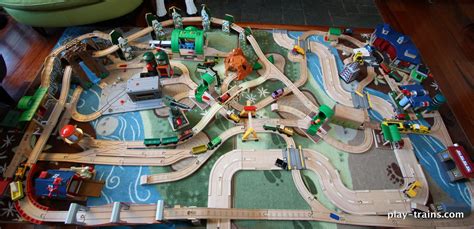 Our Latest Wooden Train Layout Wooden Train Wood Train Wooden Train