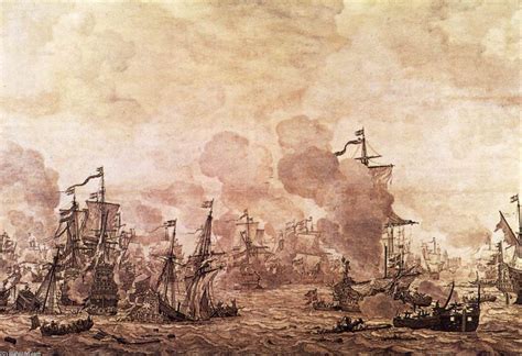 Download world of warships blitz now! Battle Of The Sound by Willem Van De Velde The Elder (1611 ...