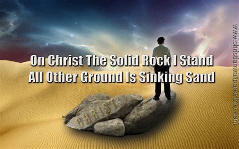 On Christ The Solid Rock I Stand Christian Wallpaper Free