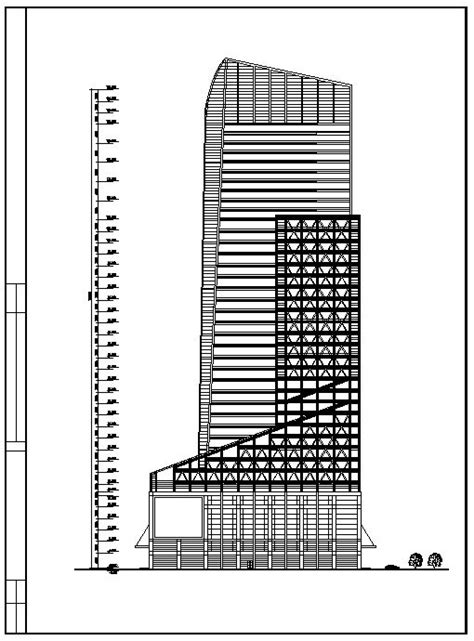 Skyscraper Design Drawings Cad Drawings Downloadcad Blocksurban City