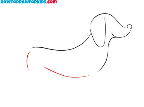 How To Draw A Dachshund Easy Drawing Tutorial For Kids