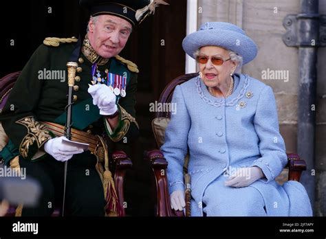 The Duke Of Buccleuch And Queen Elizabeth Ii Attending The Queens Body