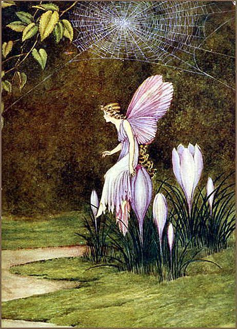 The Crocus Fairy Fairy Pictures Beautiful Fairies Fairy Art