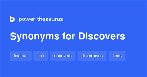 Discovers synonyms - 382 Words and Phrases for Discovers