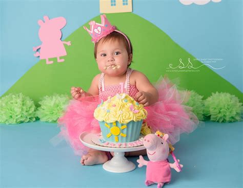 Peppa Pig 1st Birthday Cake Smash Birthday Cake Smash 1st Birthday