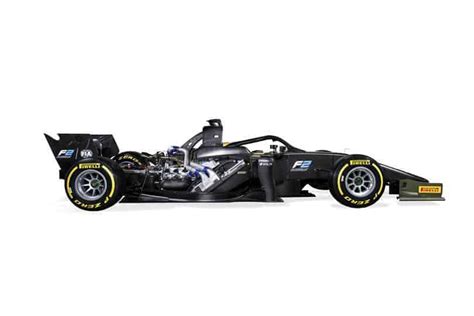 Top view and side view. Technical specification: New F2 2018 car never so close to F1