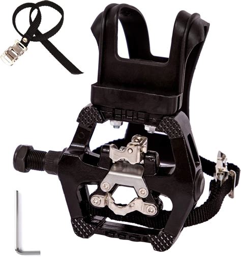 Namucuo Bike Spd Pedals Hybrid Pedal With Clips And Straps Suitable For Indoor Exercise Bikes