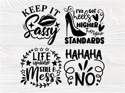 Sassy Svg Bundle Sarcastic Svg Sassy Quotes Svg Etsy