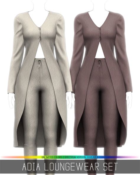 The Sims 4 Adia Loungewear Set At Simpliciaty Best Sims Mods