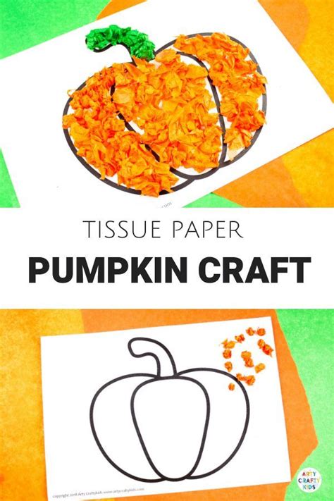 Tissue Paper Pumpkin Craft Pumpkin Crafts Halloween