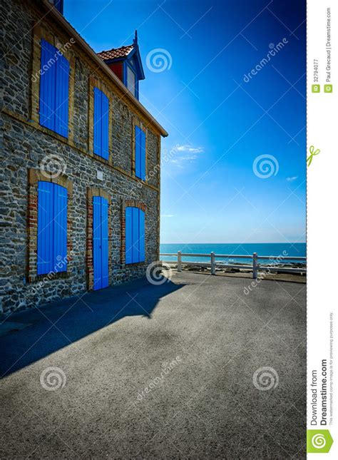 Huge collection, amazing choice, 100+ million high quality, affordable rf and rm images. Old Stone House With Blue Shutters Stock Image - Image of ...